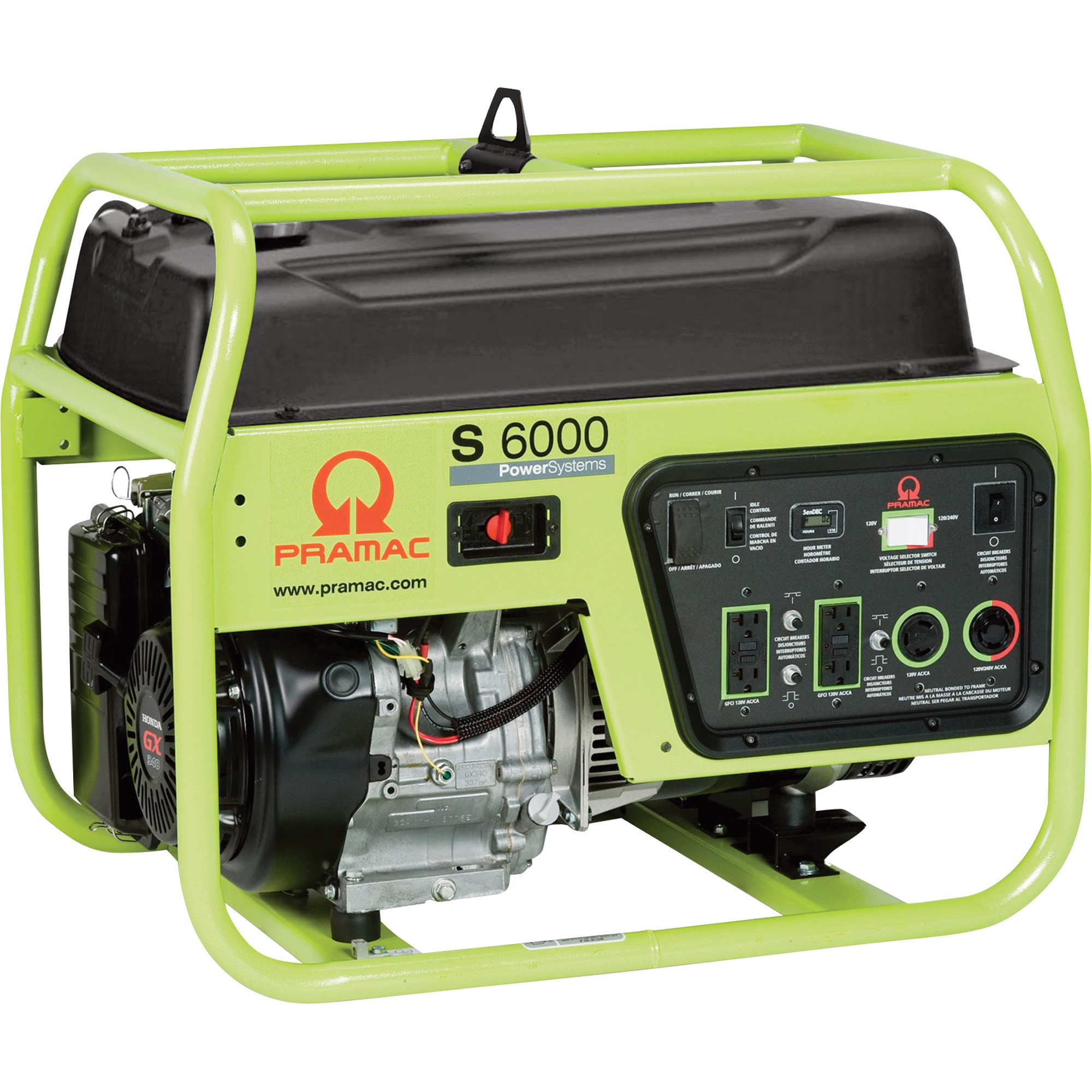 Pramac Portable Generator — 6000 Surge Watts, 5300 Rated Watts, Model# S6000